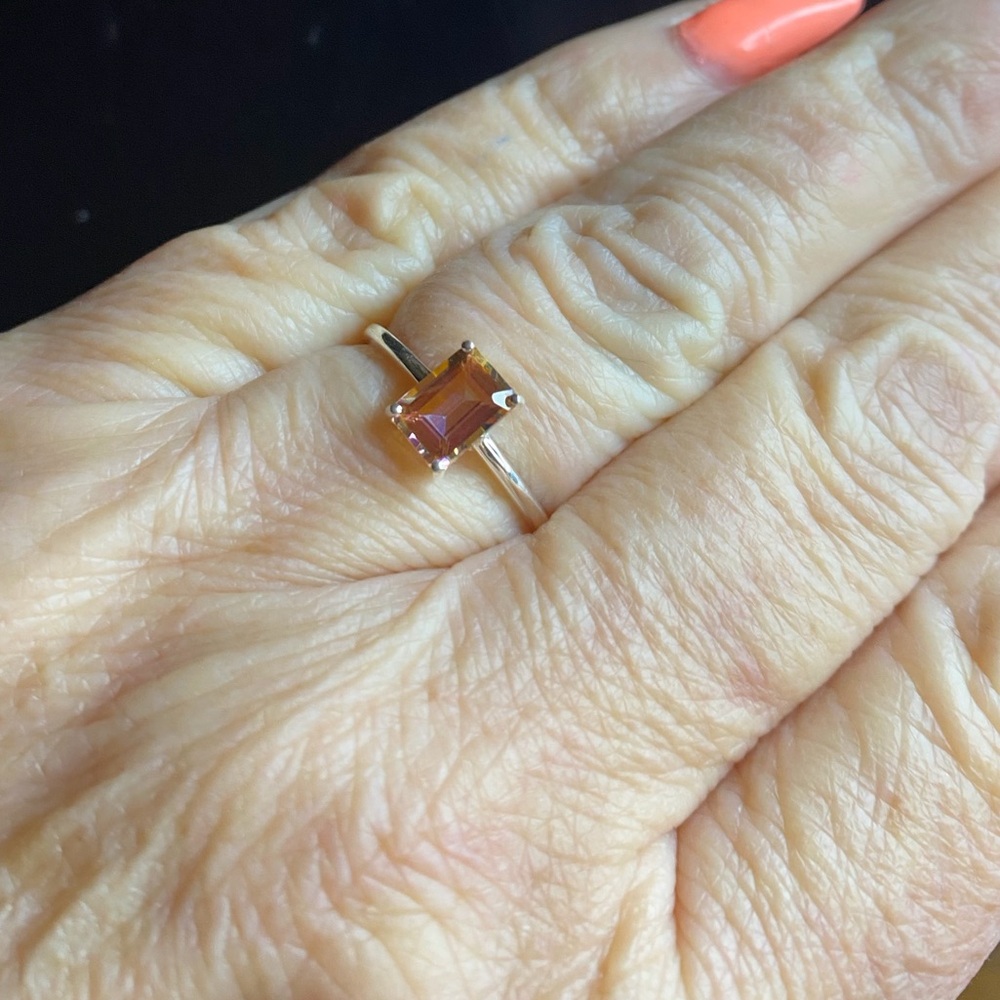 SALE! Exotic Ecstasy Treated Topaz set in 925 Sterling Silver (Size 8)